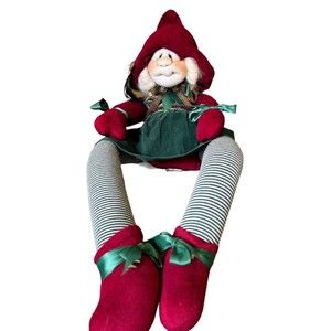 Runzel Volks 24" Vtg Handmade Gnome Elf Doll 1996 Kandy Weston Signed Christmas